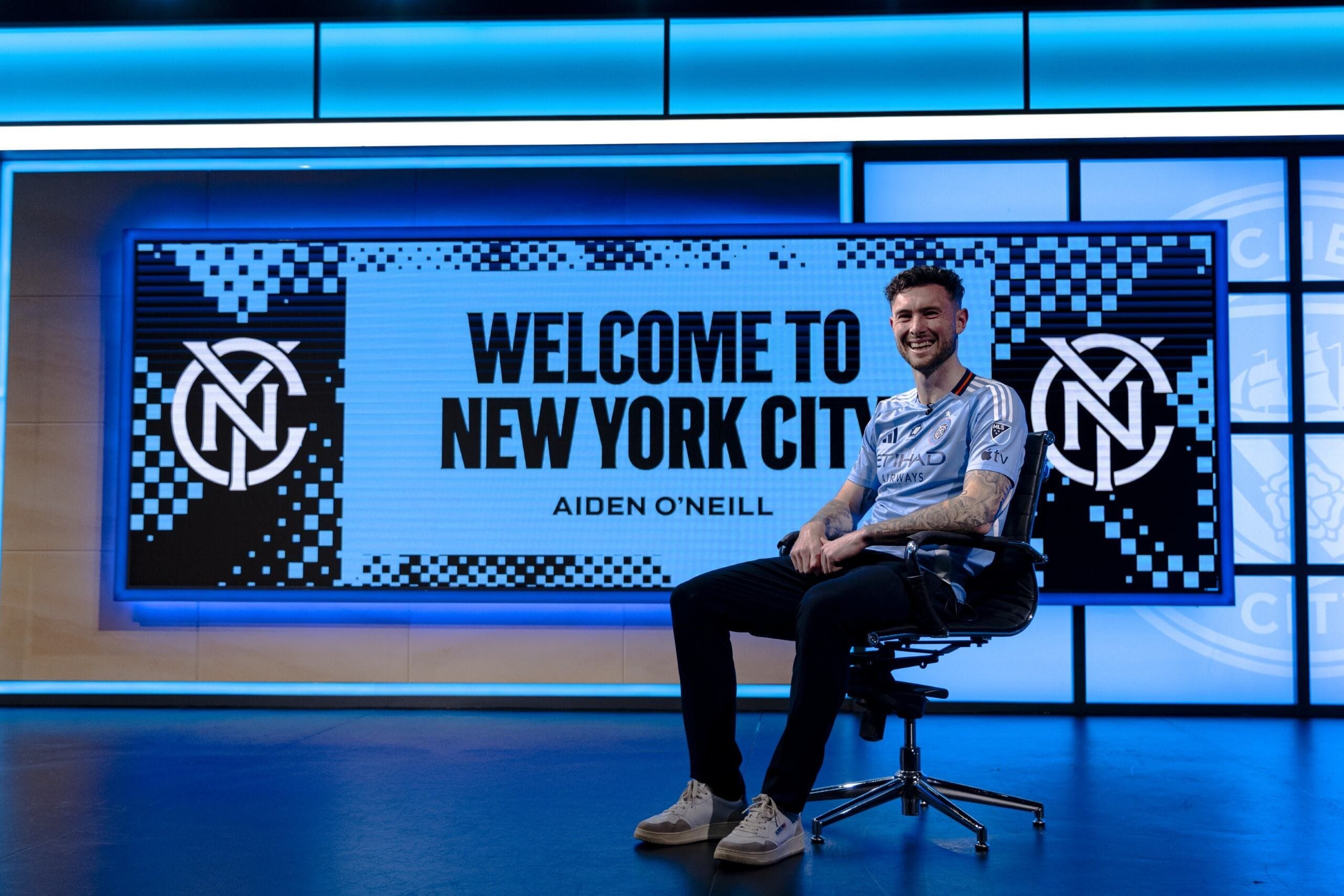4/25/2025 Aiden O'Neill signs with NYCFC Photo by NYCFC