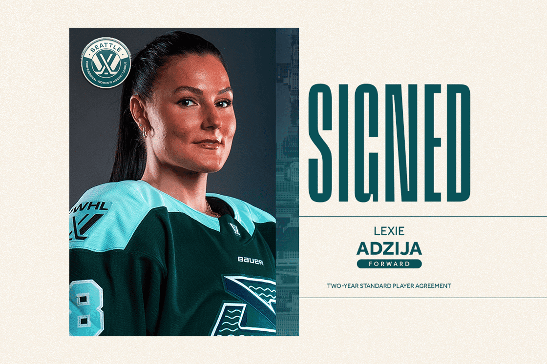 LEXIE ADZIJA Signs with PWHL Seattle. Mandatory Credit: PWHL