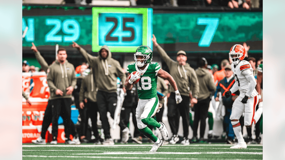 11/9/2025 MetLife Stadium, East Rutherford, NJ, Isaiah Williams Punt Return Touchdown Mandatory Credit: New York Jets