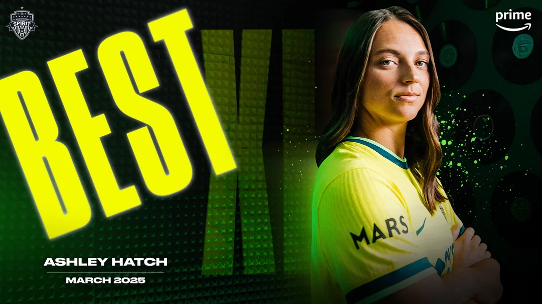 4/4/2025 Ashley Hatch named to Best 11 for the month of March Photo by Washington Spirit
