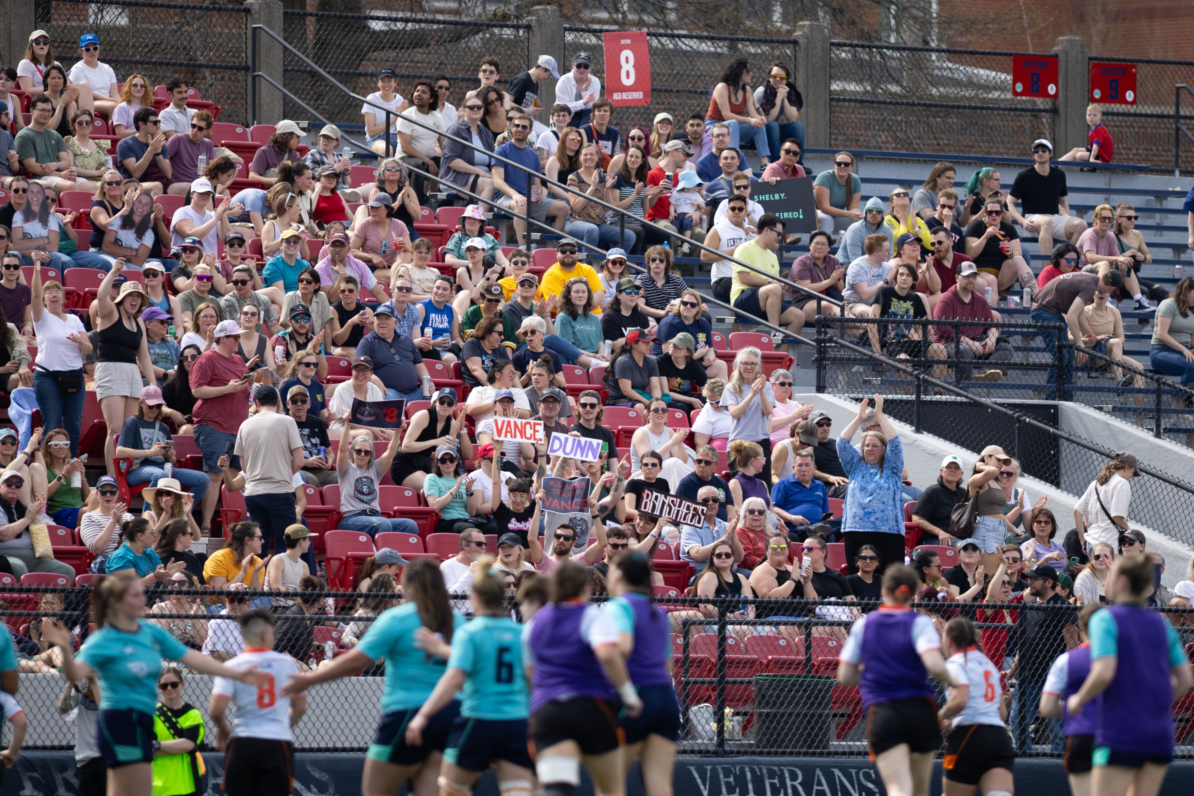The crowd is passionate at Boston Banshees games. Photo by Ali Tousignant via alitousiphotos.com.