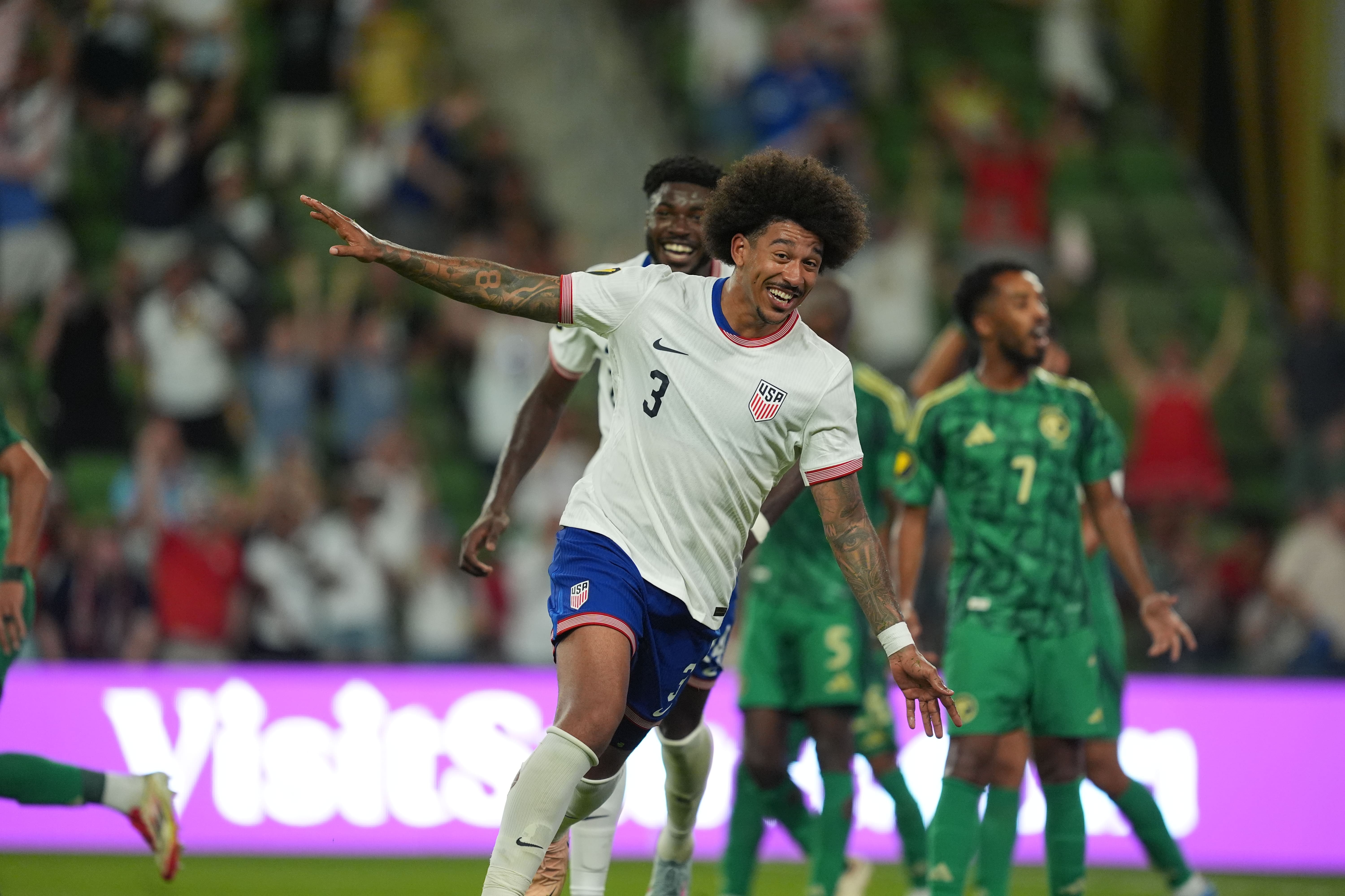Chris Richards Celebrates the goal. Photo From Concacaf.com