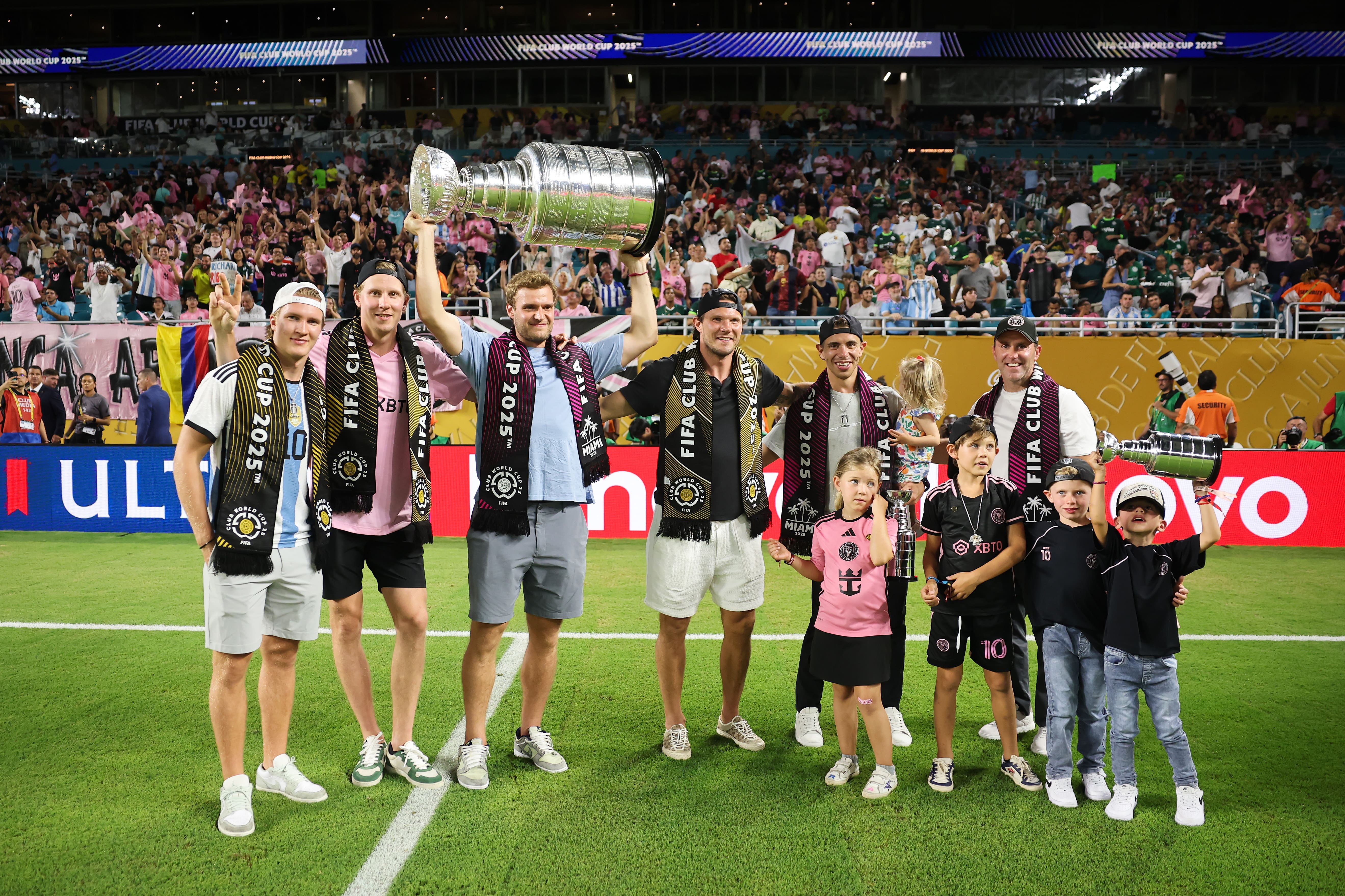 Florida Panthers with the Stanley Cup at the Hard Rock Stadium Photo from FIFA
