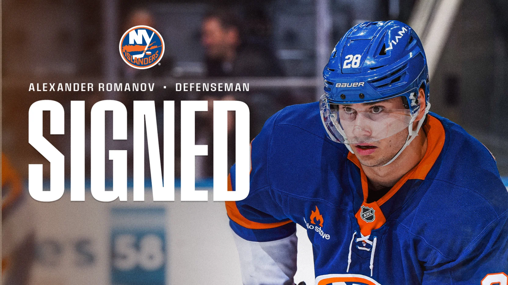 6/30/25 New York Islanders Sign Defenseman Alexander Romanov to an 8-year deal.Mandatory Credit: NY Islanders