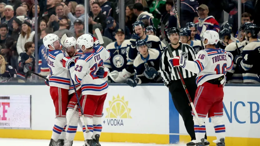 11/15/2025 Nationwide Arena, Columbus, OH, J.T. Miller Game Winning shootout goal. Mandatory Credit: New York Rangers
