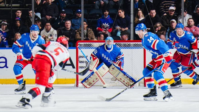 2/5/2026 Madison Square Garden, New York, NY., Jonathan Quick was preparing to stop the shot. Mandatory Credit: New York Rangers