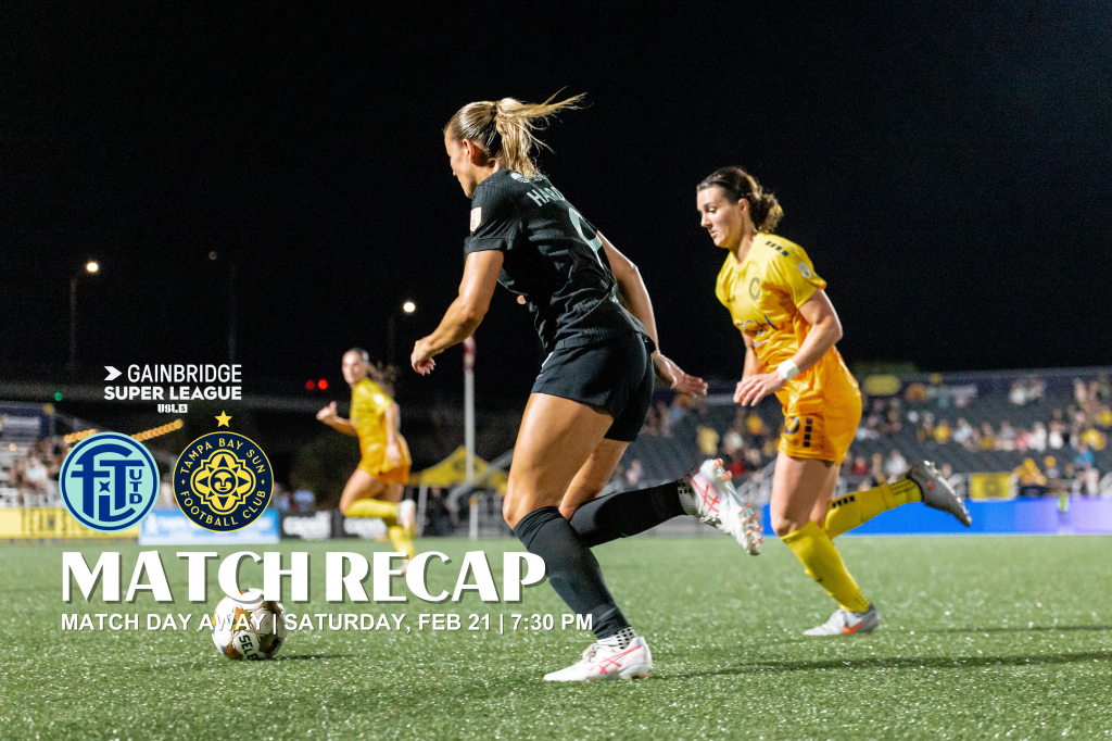 2/21/2026 Suncoast Credit Union Field, Tampa, FL., Sophie Harding playing the ball. Mandatory Credit: Fort Lauderdale United