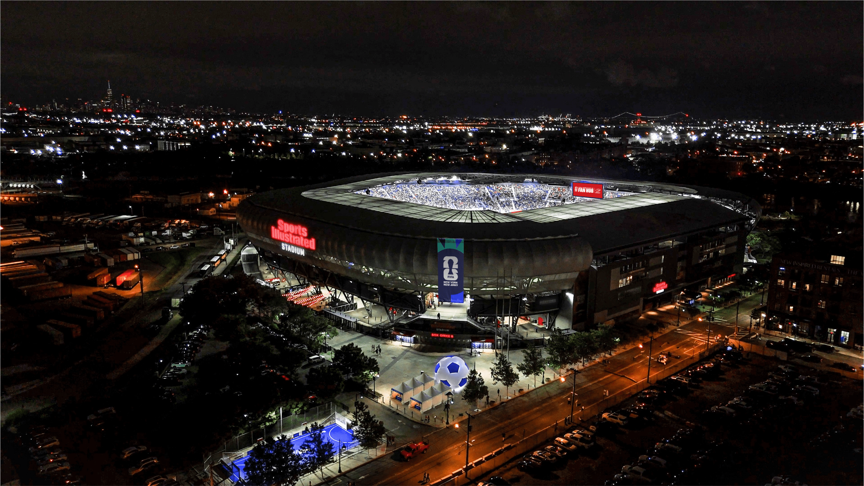 Aerial view of Sports Illustrated Stadium